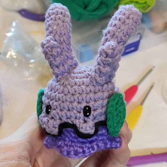 PDF CROCHET PATTERN | Goomy Bunny Slug Amigurumi Keychain - Etsy