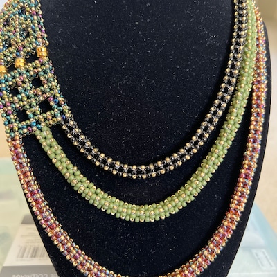 BEADWORK TUTORIAL Beautiful Spring Bluebells, Long or Short Lariat ...