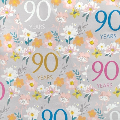 2 Sheets 70th Birthday Wrapping Paper Age 70 Birthday White - Etsy UK