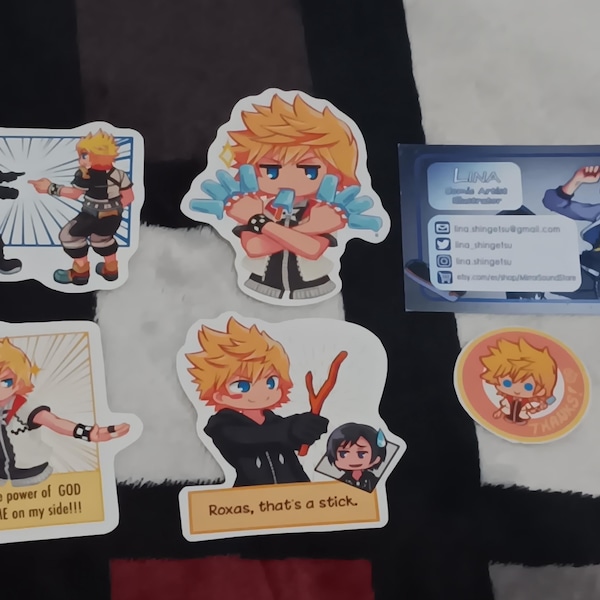 Kingdom Hearts Roxas Funny Stickers - Etsy