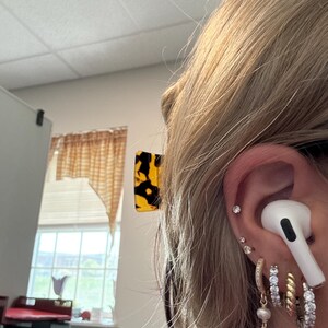 Purple Mojave Turquoise Stud with Kintsugi Inspired Design, Minimalist Lavender Jade Stud Earrings, Purple Gold Circle Stud