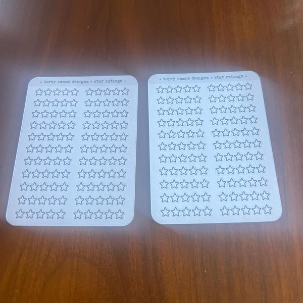 Postrating Sticker Star Rating Sticker Sheet | Rating Stickers | Star Stickers - Etsy