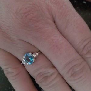 ANILLO TOPACIO AZUL, PLATA 925 MM. - 790060 TA