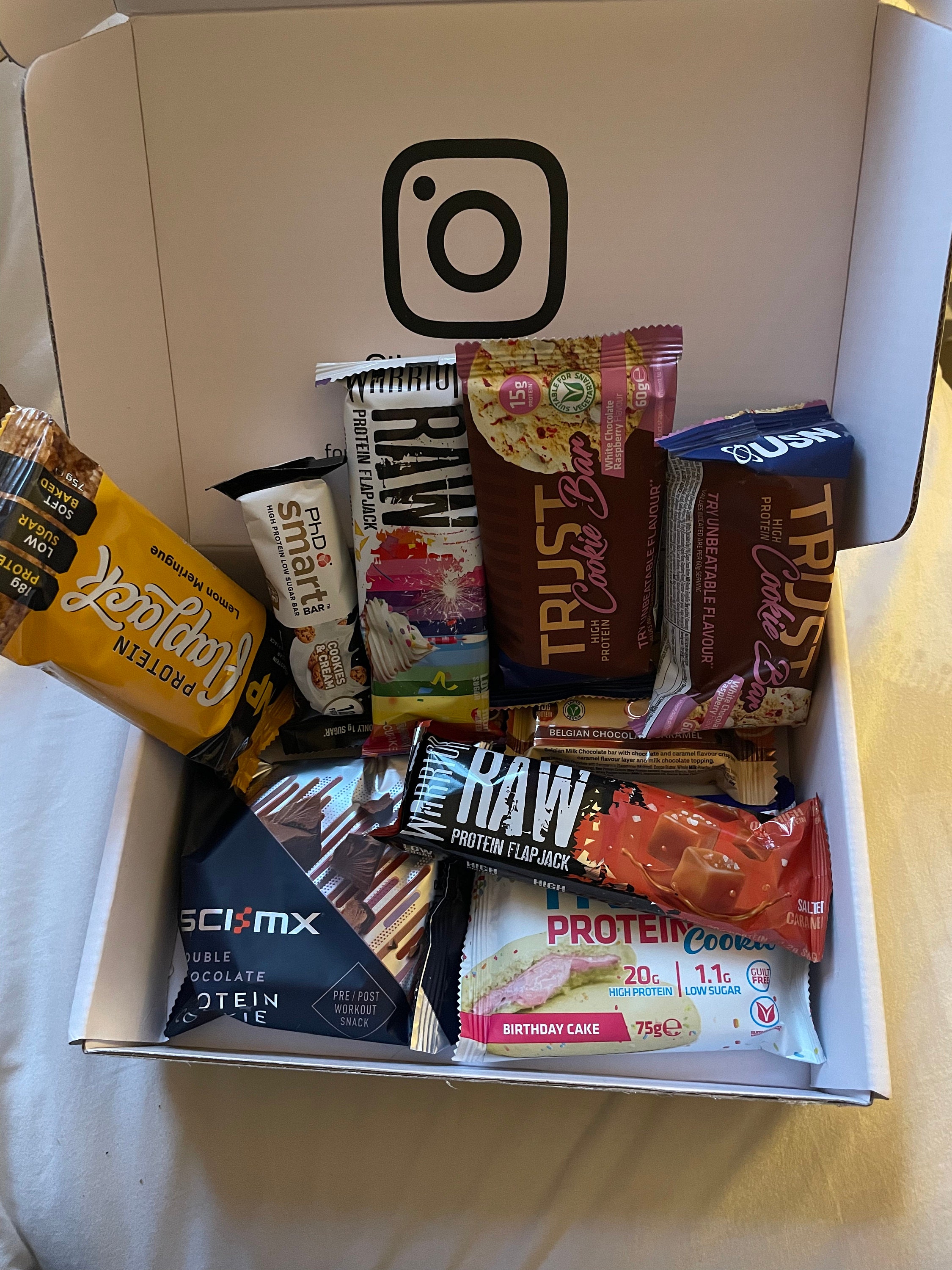 Protein Bar Snack Box Whey Protein Gift Box Protein Hamper Etsy