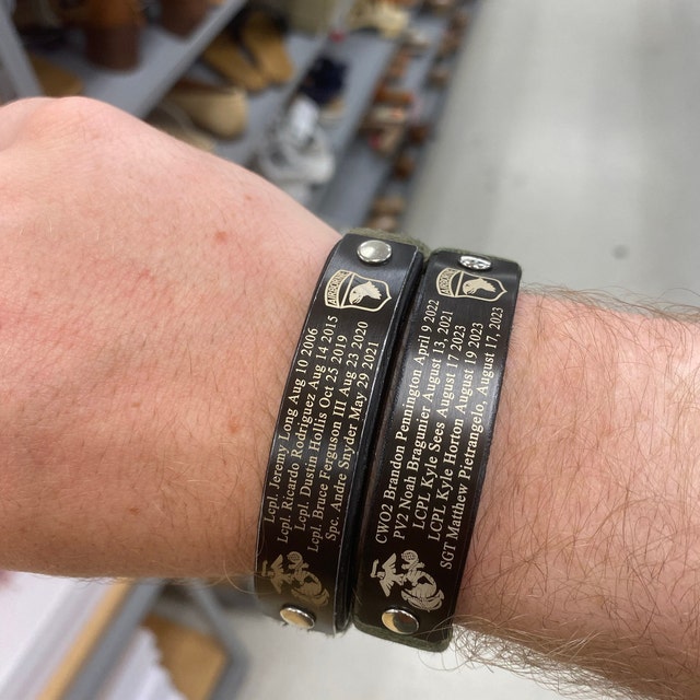 Personalized Military Memorial Bracelet