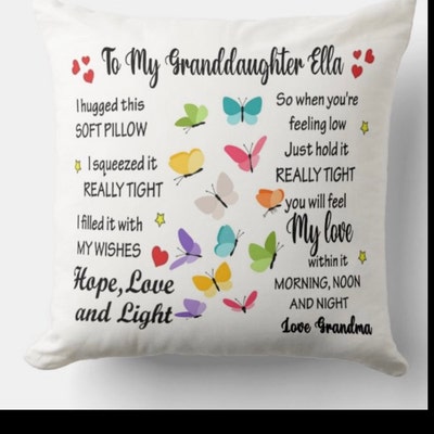 Gift to My Grandson I Hugged This Soft Pillow, Gift for Grandson, Best ...