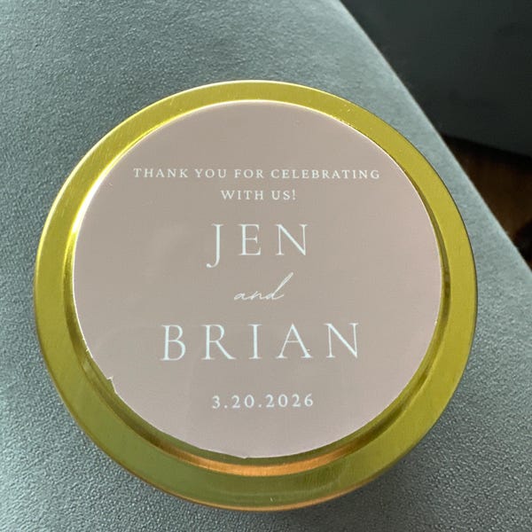 Personalized Soy Wax Wedding Favors, Set of 12 Bridal Shower Candles - Etsy