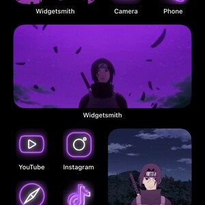 500 Purple Neon Ios 14 App Icon Pack Magenta Neon Aesthetic Etsy