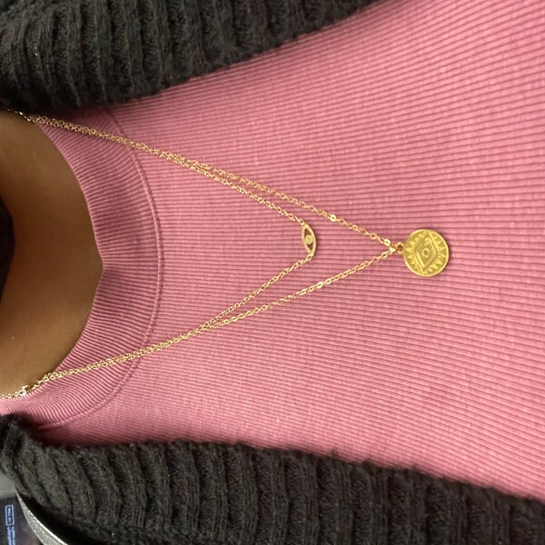 Gold Chicago Flag Necklace, Chicago Flag Necklace, Dainty Chicago Flag ...