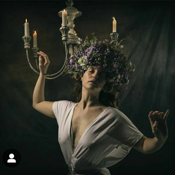 maternity shoot headpiece