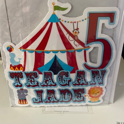 Circus Cake Topper Circus Theme Birthday - Etsy