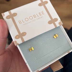 Customer photo, Bowtie Pasta Stud Earrings
