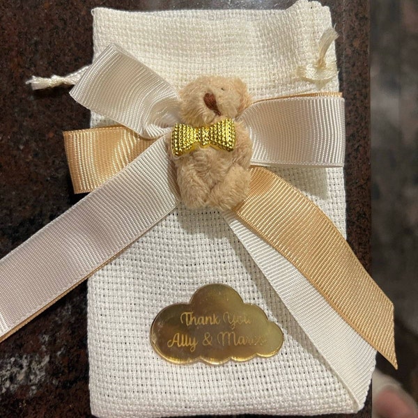 Teddy Bear Favor Bags, Baby Girl Shower Gift Bag, Bear Theme Party ...