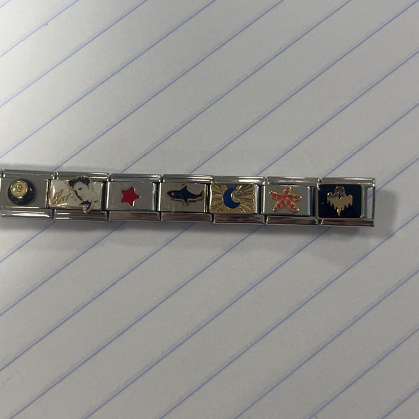 thumbnail image 2 of 9mm Gold Heart Italian Charm Link – Stainless Steel – Fits Nomination-Style Bracelets 2 of 5