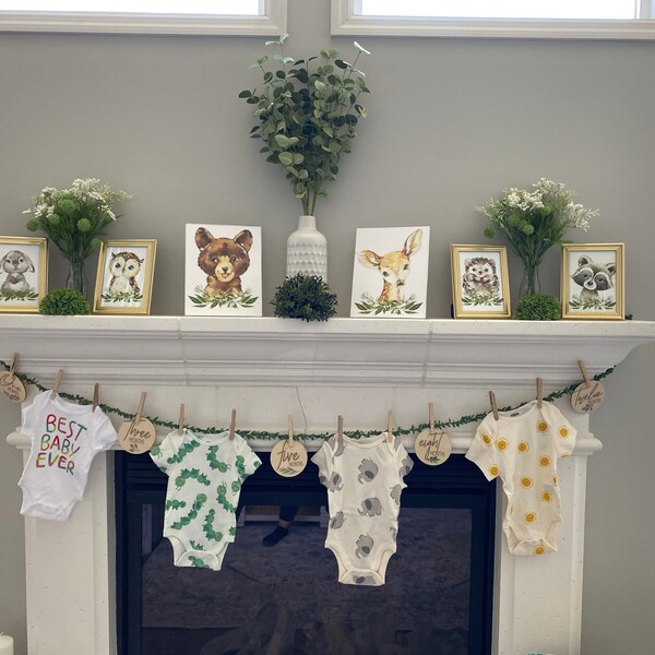 6 Woodland Animal Prints, Nursery Animal Print, Boys Room Decor, Baby ...