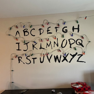 Stranger Alphabet Wall Decals Scary Letters Wall Mural, Removable Wall ...