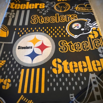 NFL PITTSBURGH STEELERS Steel City Print Football 100% Cotton Fabric ...