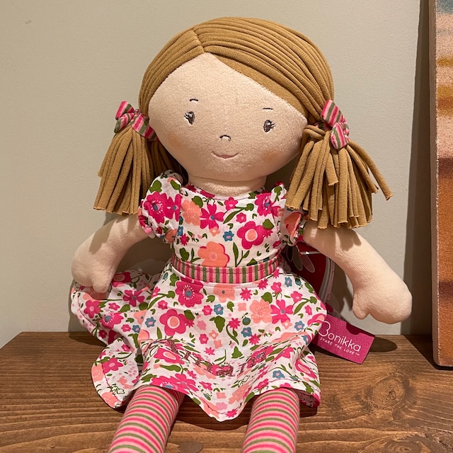 Personalised Rag Doll, My First Soft Baby Doll Toy, Girls Gingham Pink  Embroidered Traditional Doll Gift, Customised 1 Year Old Rag Doll 