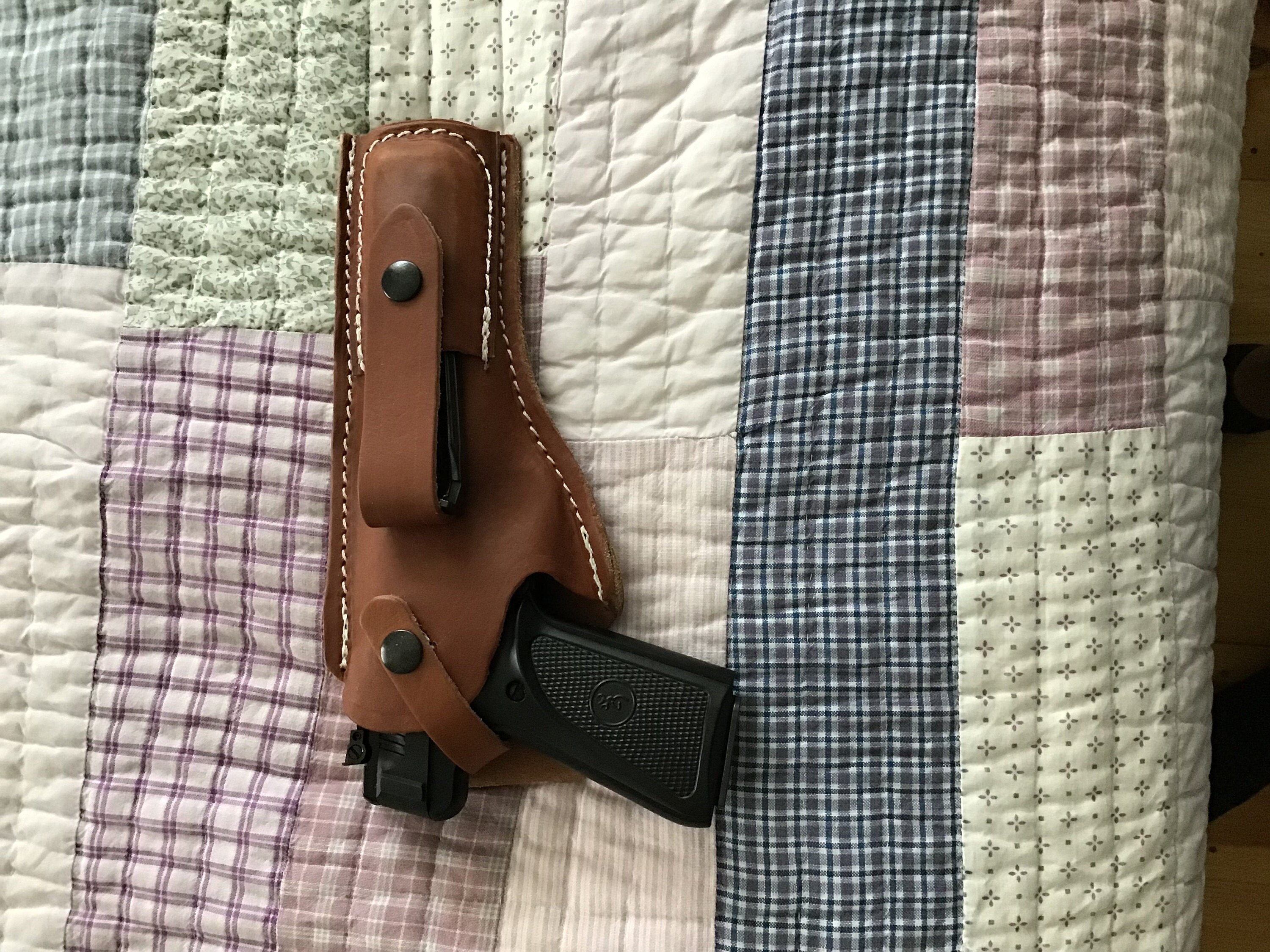 Ruger Mark I II III IV Tanned Leather Holster w Magazine Pouch Mk & Standard 4.75, 5.5, 6, 6.88 Barrels