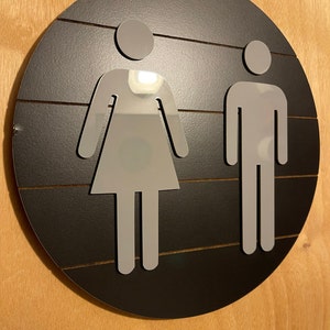 3D Restroom Shiplap Sign, Mini Bathroom Signs, Farmhouse Bathroom Decor ...