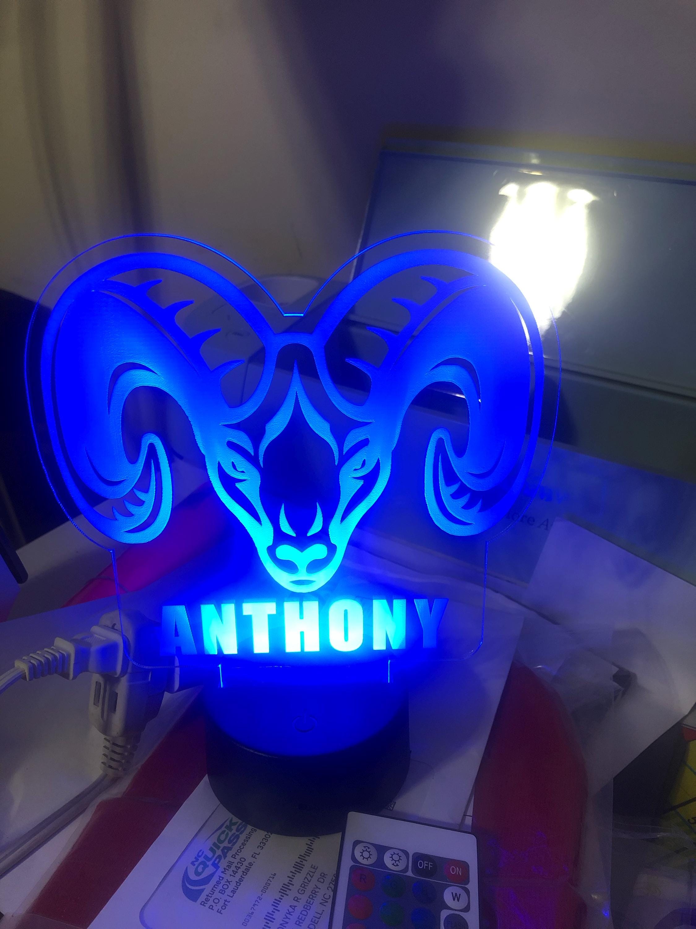 Sports themed acrylic LED lights/ Color Changing acrylic night lights/ gifts for kids/ sports lovers