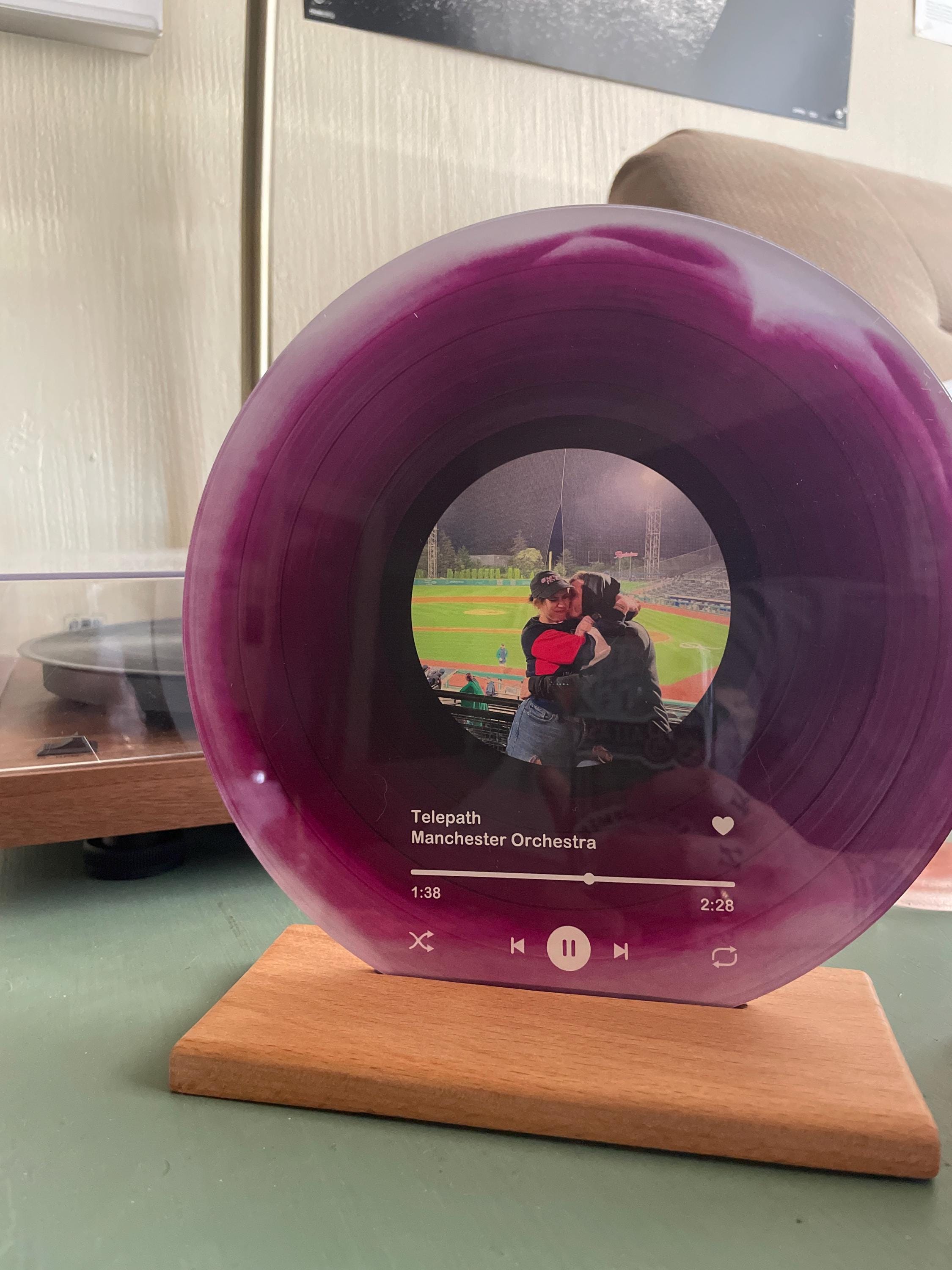 Personalized Vinyl Record with Photo - Birthday Gift for Her Him - Valentines Day Gift - Acrylic Song Plaque - Anniversary Gift for Friends