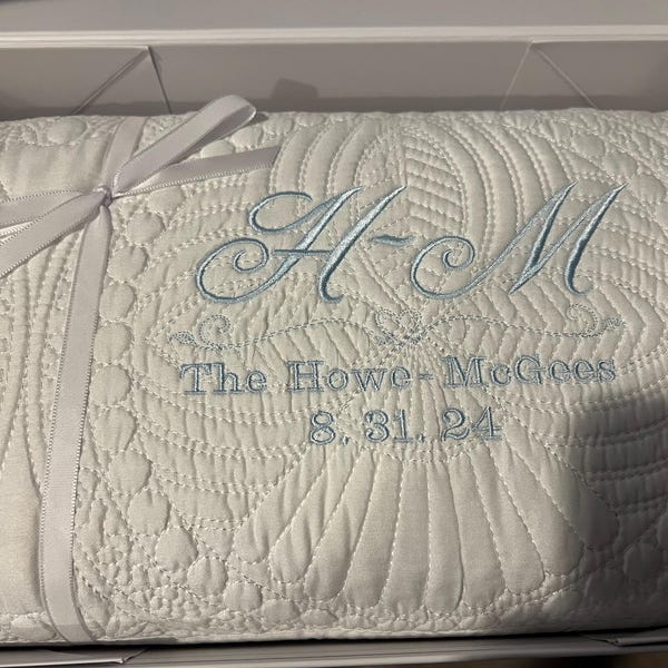 Personalized Engaged/Newly Married Couple Quilt Bed Sets - Gift Idea For Him/Her - Engaged main image 0