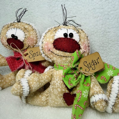 E-pattern Spice the Gingerbread Boy Pattern 163 Primitive Doll E ...