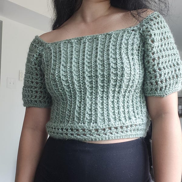 Oatmilk Ryder Crochet Top