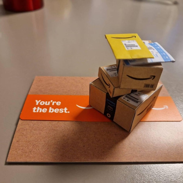Mini AMAZON Box & Envelope Set Template 6 Pieces Amazon Box PRINTABLE ...