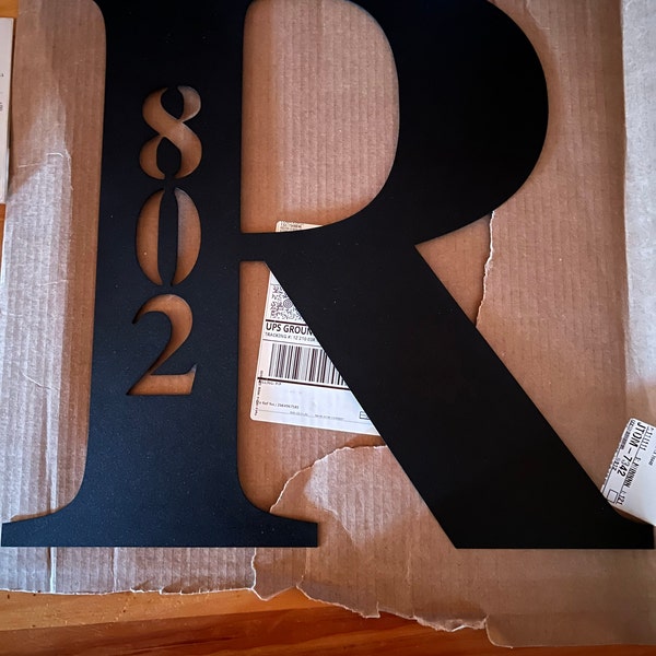 Metal Letter Address Sign, Initial Address Metal Sign - Etsy