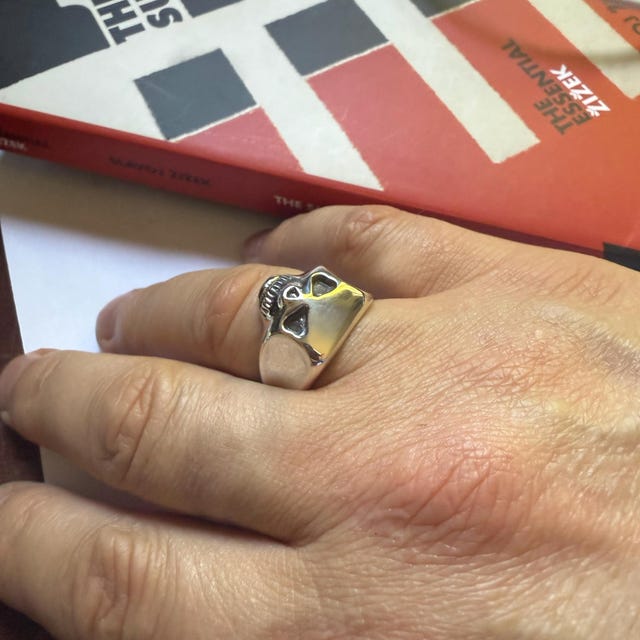 ジョニー・デップレプリカプレーンスカルパイレーツリングスターリング