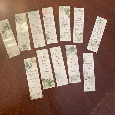 Printable Psalm Bookmark Bible Verse Bookmark Set Digital Bookmark ...