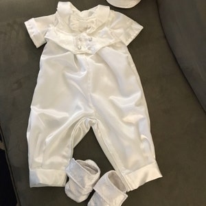 Boys christening, baptism, blessing outfit with satin brocade vest
