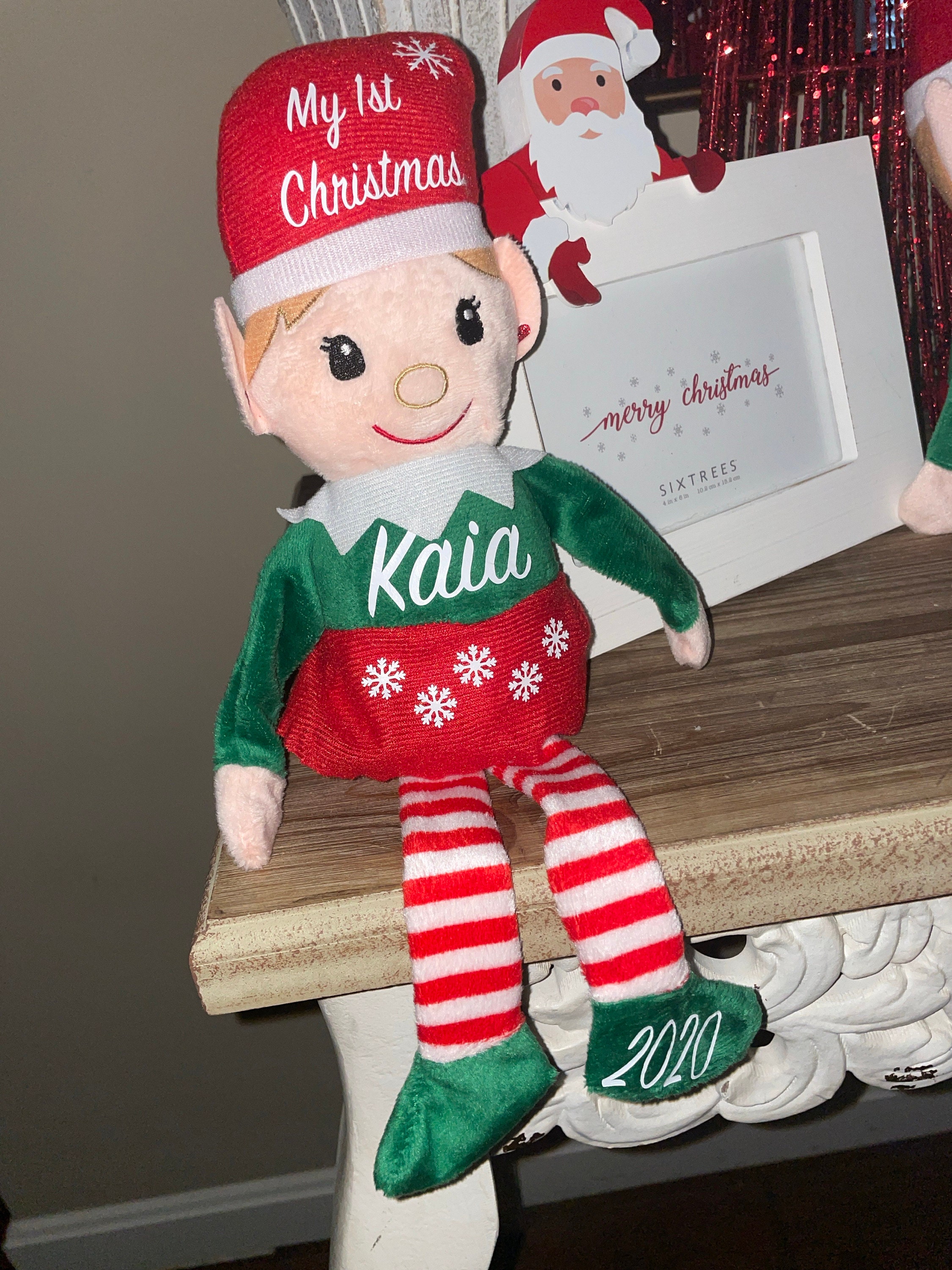 Personalized Christmas Elf, Stuffed Elf, Stocking Stuffer, Multicultural Plush Elves, Christmas Decorations, Christmas Elf