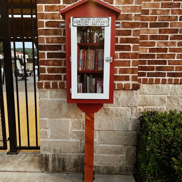 Lending Library Sign - Reading Community Share Library Sign - Book ...