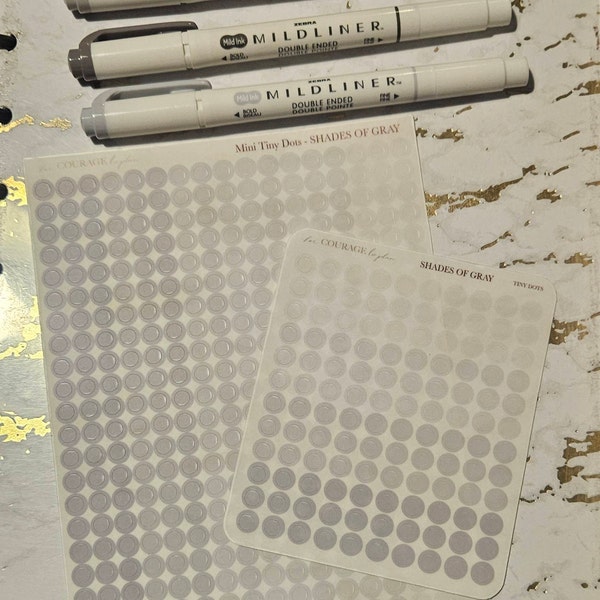 Mini Dot Planner Stickers, MINI Teeny Tiny Colorful, Neutral Dot ...