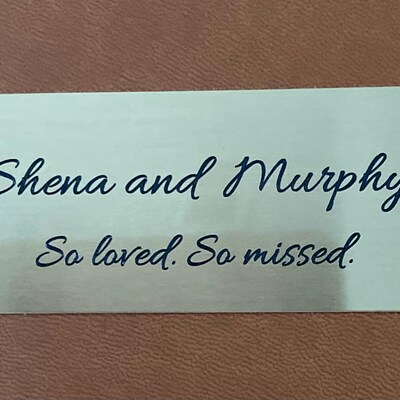 thumbnail image 2 of Brass Plate – 1 X 3.25 Inches – Picture Frame, Art Label, Memorial Name Tag – Free Laser Engraving 2 of 4