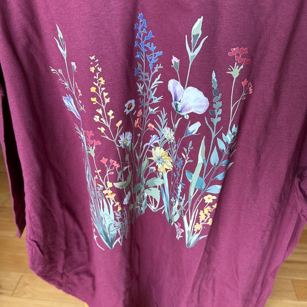 Wild Flowers T-shirt, Vintage Botanical Tee, Pastel Floral Nature T ...