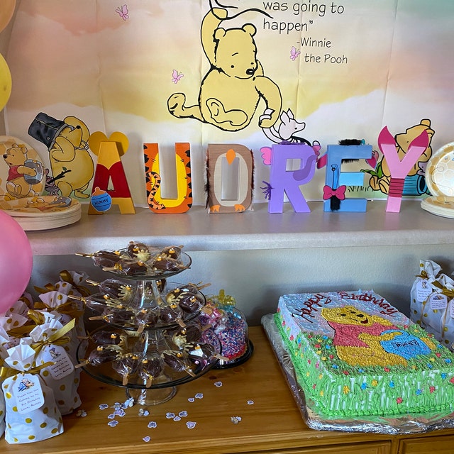 Winnie the Pooh Paper Mache Milestone Letters Cost is for the Word