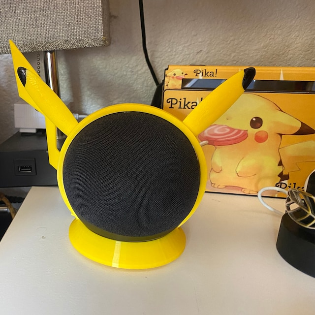 Pikachu Inspired  Echo, Echo Dot 4th or 5th Gen or Apple HomePod Mini  Speaker Stand for Your Smart Home Speaker 3D Printed 1pc 