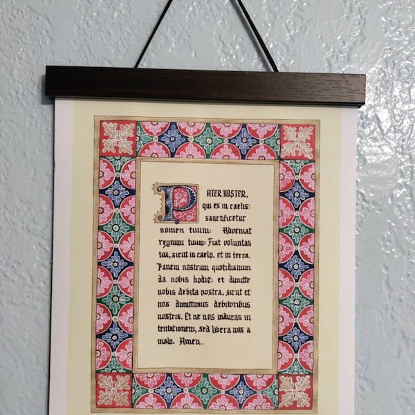 Pater Noster Print | Latin Prayer, Our Father, Catholic, Traditional ...