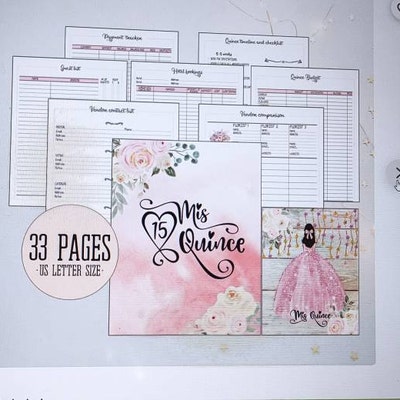 Quinceañera Planner, Quince Planning Checklist, Quinceañera Templates, Quinceañera Printable ...
