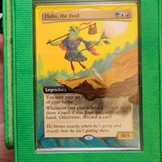 Flubs the Fool Altered Art MTG Buy-a-box Storm Commander Frog