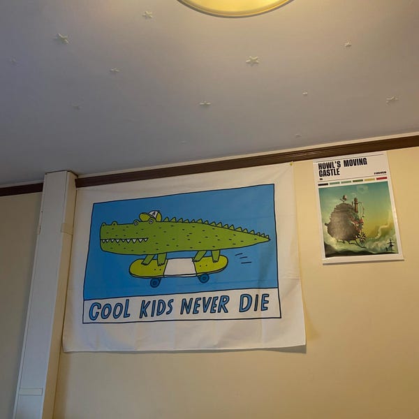 Cool Kids Never Die Tapestry Wall Hanging Skater Decor Skates Funny ...