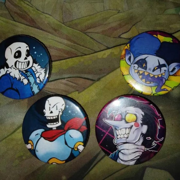 Deltarune Pin Badges - Various Sizes 38mm and 58mm - Etsy