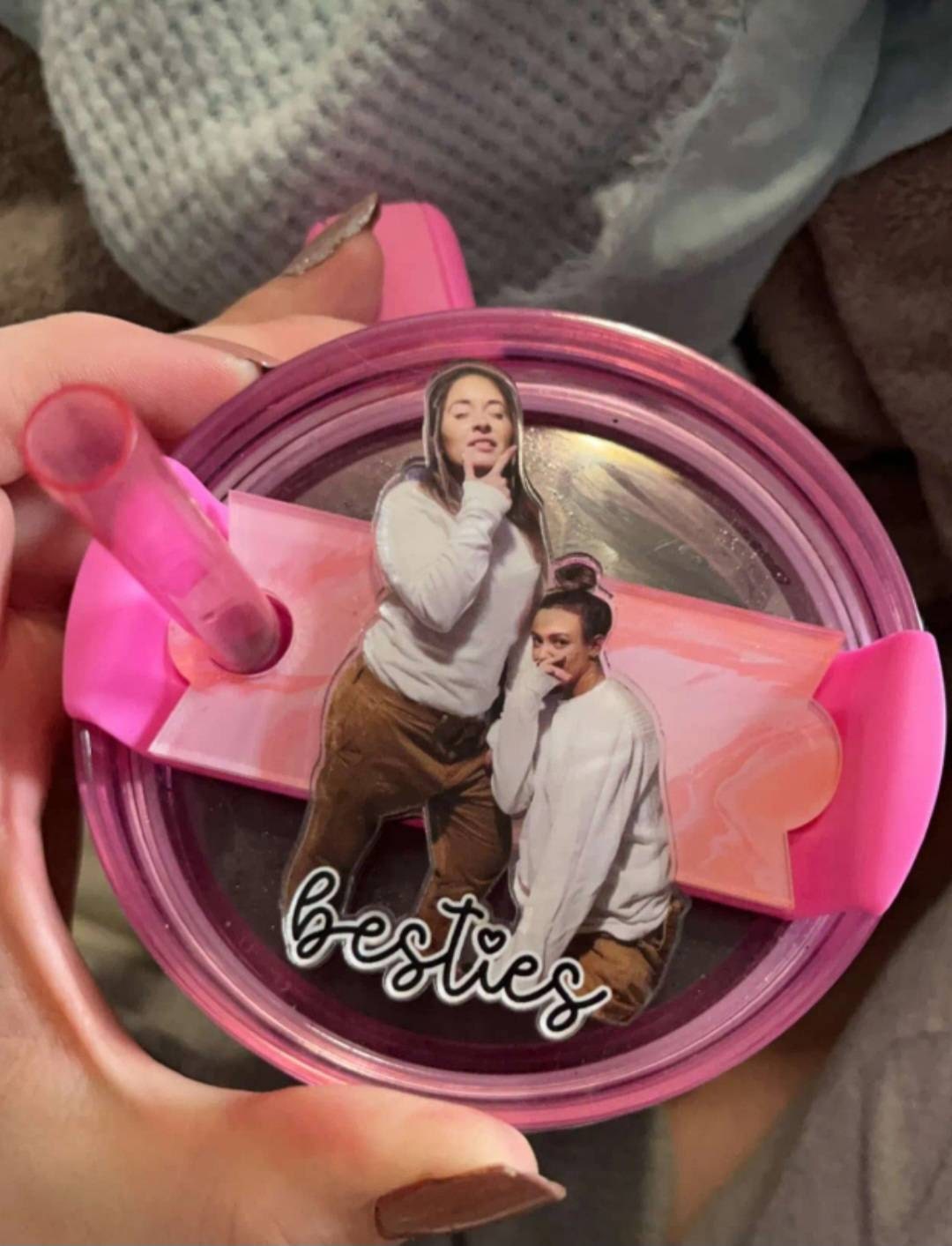Personalized Photo Tumbler Name Tag, 30oz 40oz Tumbler Quencher Name Plate Topper, Custom Pet Stanley Accessories Tag, Gift For Best Friends