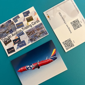 Southwest Airlines 737-800 Set of 25 Airplane Trading Cards - 2.5