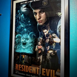 Resident Evil 1 Cover Art Poster Official Art - 11x11 Quality Prints video  Game