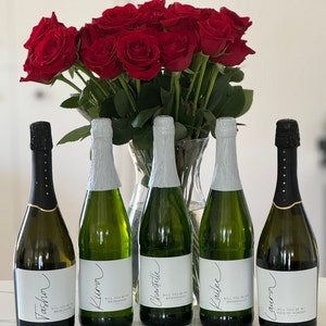 Printed Bridesmaid Wine Label Bridesmaid Proposal Wine or Champagne ...
